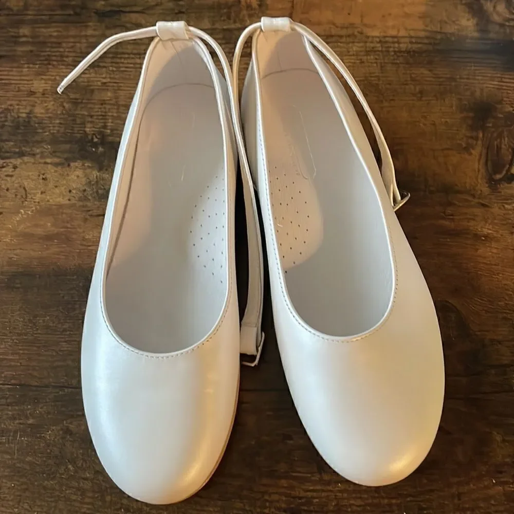 Isabel Garreton Girls Mary Jane leather Party Shoe sz 33 Pearl White